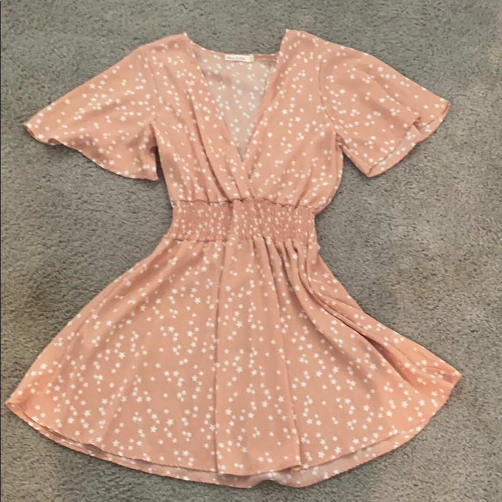 Pink with little stars dress.